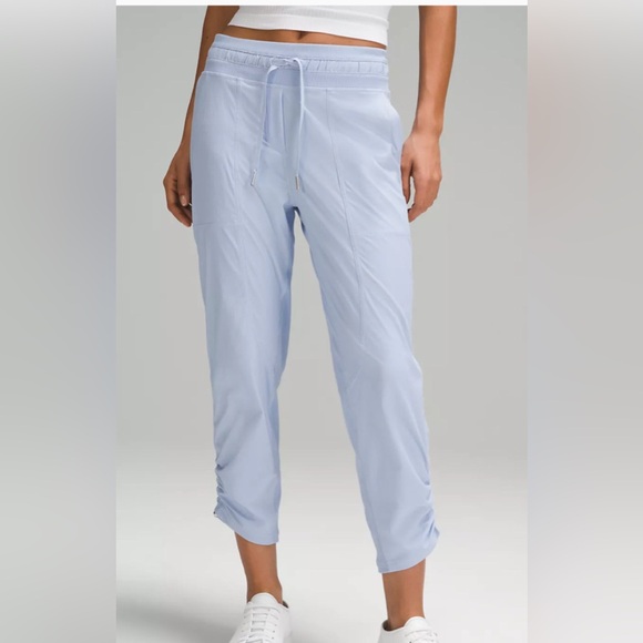 Lululemon Dance Studio Joggers DANCE Athletic SZ 10 Blue Stretch Yoga Pants Crop - Picture 1 of 8